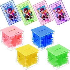 8 Pcs Money Maze Puzzle Gift Box Plastic Money Holder Card Holder Maze Puzzle...