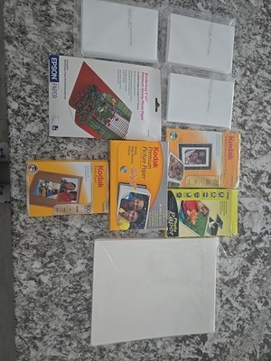 Lot Of Photo Paper Kodak Epson HP 4X6 8X10 5X7. 500+ Sheets