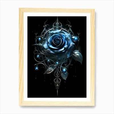 Gothic Rose Kunstdruck gerahmt Wandbild Poster Leinwanddruck Bild