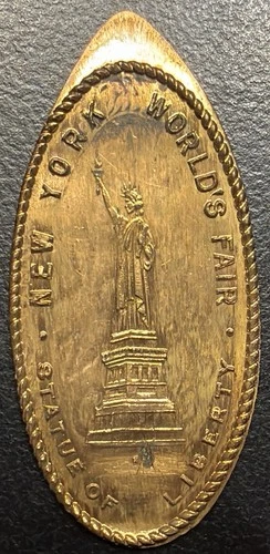1939 New York NY World Fair STATUE OF LIBERTY Elongated Wheat Cent M&D-39 BU RED
