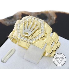 SONDERAKTION WERT 1.070,- Kronen Siegel Ring 585 Gold 14k 14 KT in 66 XXYY