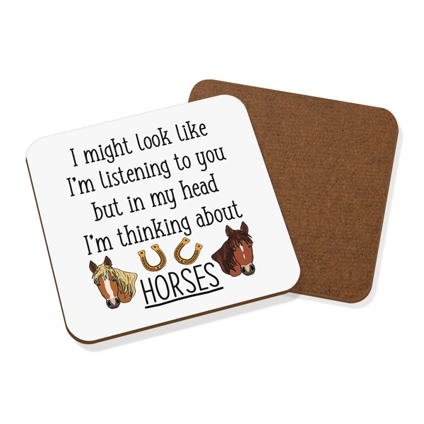 Gift Base Pferde Hufe Coaster GeträNke Untersetzer 9X9Cm Hartpappe-image