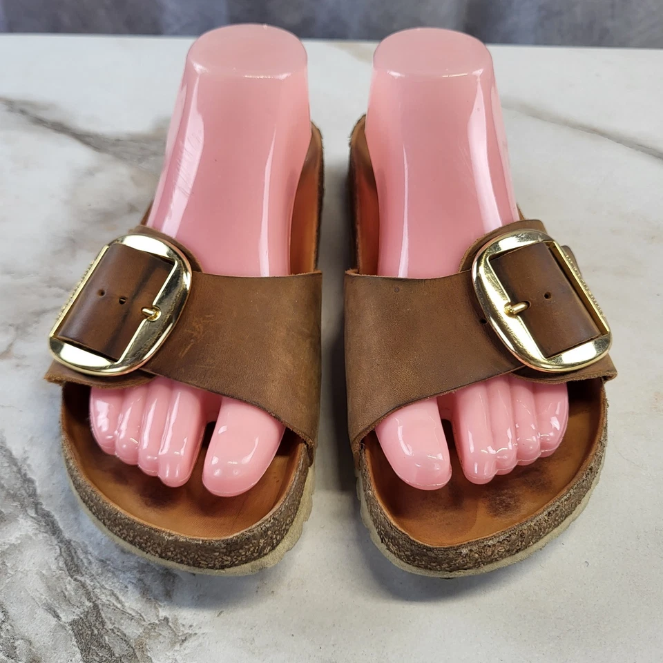 Birkenstock Madrid Big Buckle 皮革凉鞋拖鞋 41 L10 M8 码 — 第 4/4 张图片