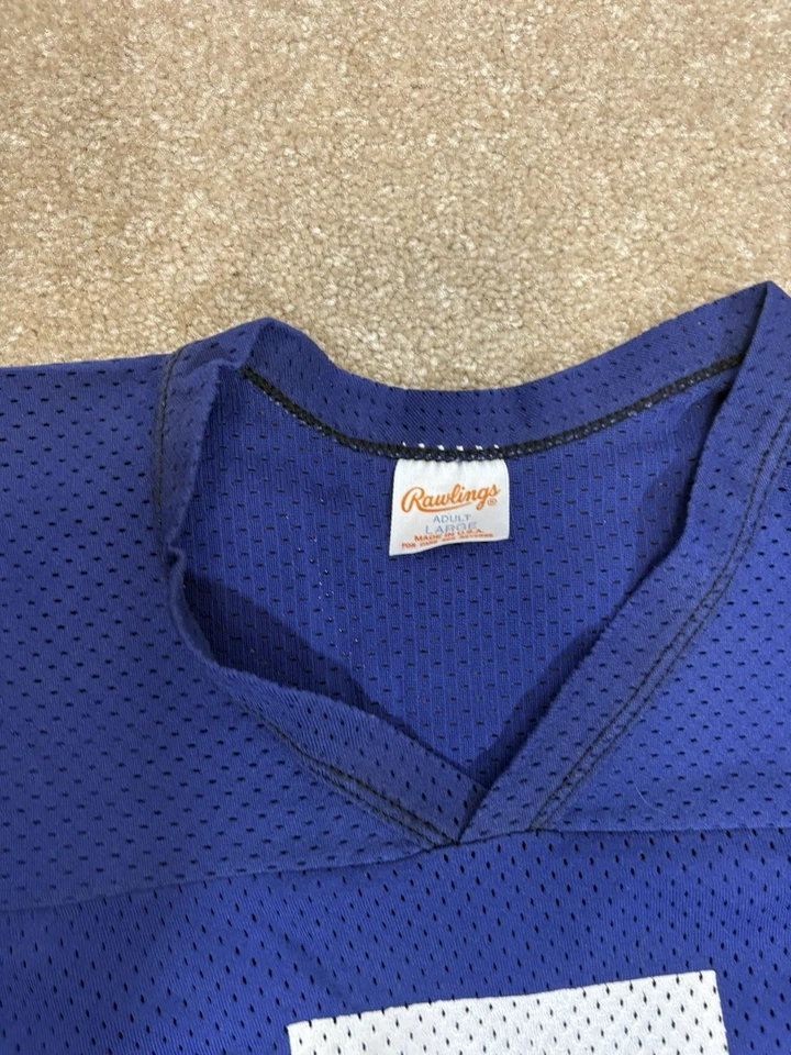 Camiseta deportiva de colección años 80 Indianapolis Colts Rawlings etiqueta talla L #7 azul NFL Foto 4 de 4