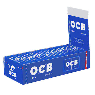 OCB Blau Gummizug 25 x 100 Blättchen | 1 Box Drehpapier Papers Zigarettenpapier 