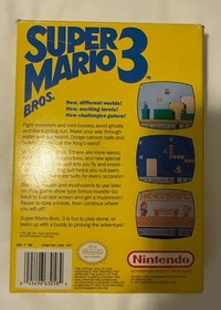 Super Mario Bros 3 NES CIB Completo Sinistro Bros 1&deg; Stampa Autentico 1990 Nintendo
