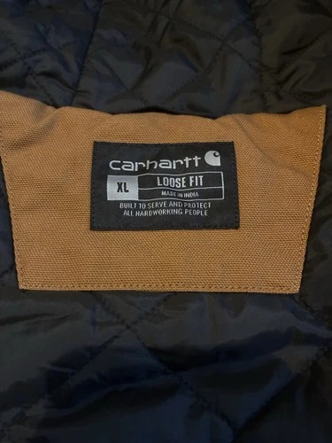 Carhartt J130 Active Jac Washed Duck Thinsulate Hooded Brown Men’s XL Loose image 7