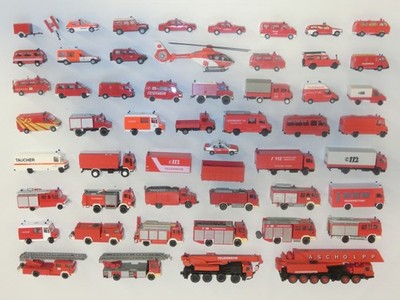 Große Feuerwehr Set 2 Modellauto Sammlung 1:87 HO Herpa Wiking Brekina Praline