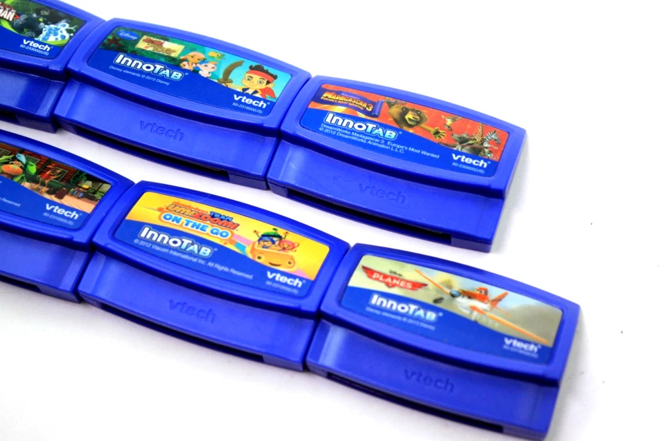 Lot of 7 Vtech Innotab Cartridge Games Madagascar 3 - Planes - Spiderman & More - Image 4 of 4