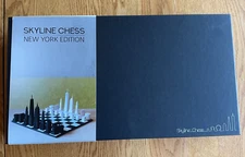 Skyline Chess Set NEW YORK CITY Edition 32-Piece Weighted Acrylic w/ Board NEW