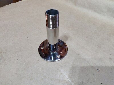 Lot of 9, 3/4'' Polished Stainless Steel Long Neck Flanges, Threaded ends 