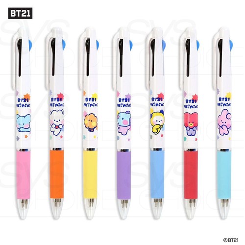BTS BT21 Official Authentic Goods 3Color Ball Pen minini Ver 7SET + Tracking Num - Picture 2 of 6