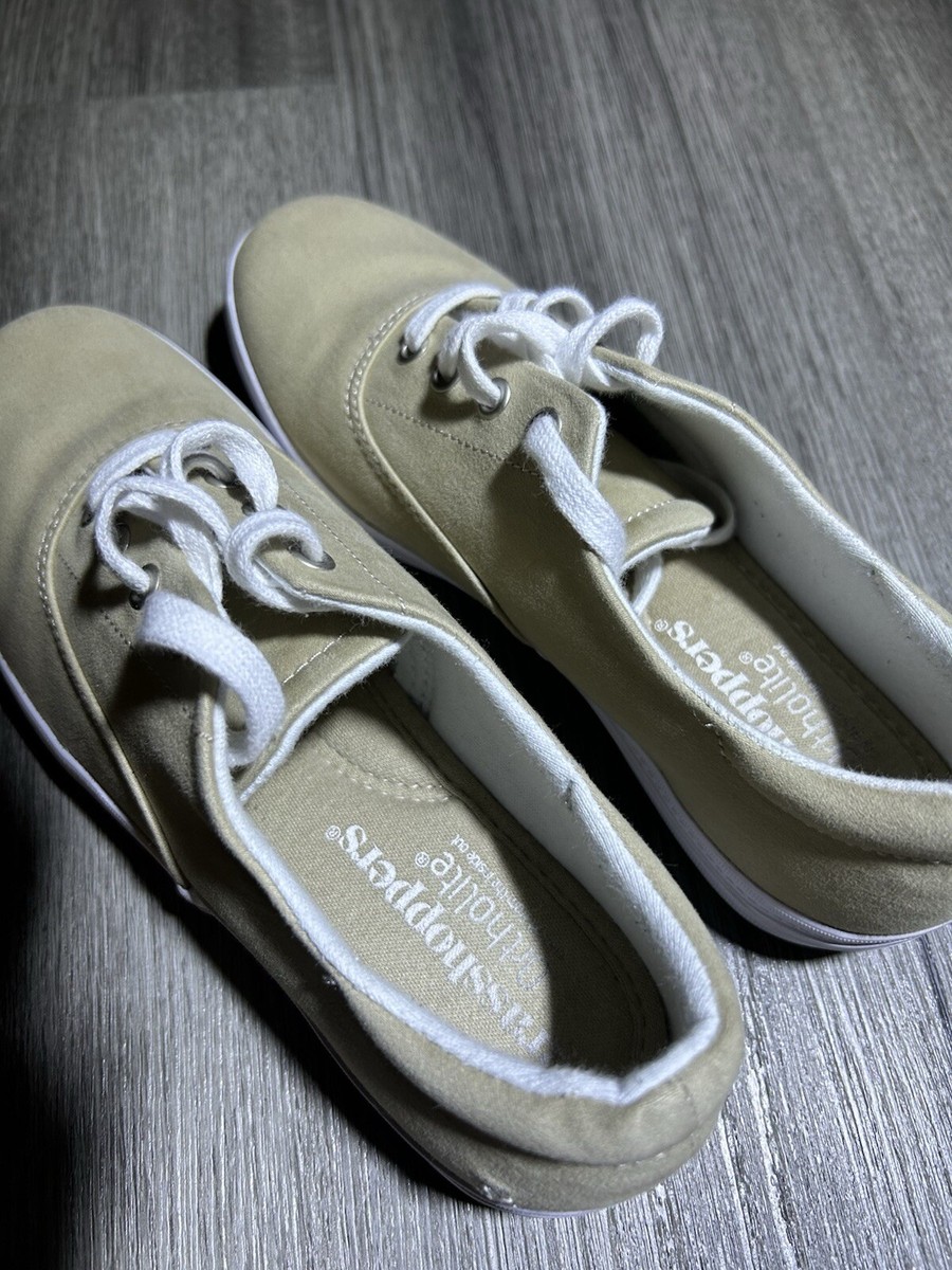 Grasshoppers Ortholite Janey II Womens Tan Shoes Sneaker Lace Up