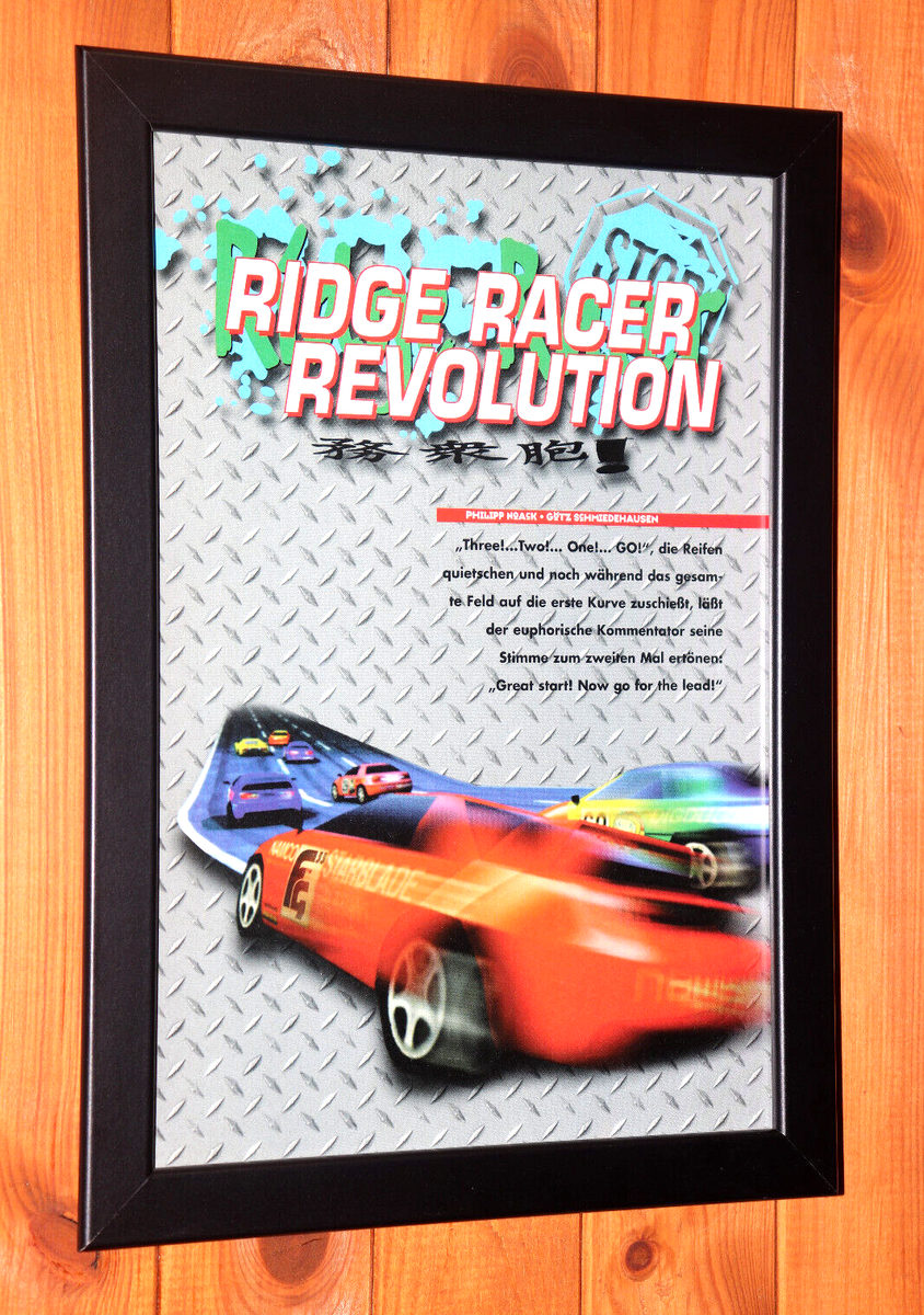 RAGE RACER & RIDGE RACER REVOLUTION ポスター Ridge Racer Revolution Playstation PS1 Promo Rare Small Poster