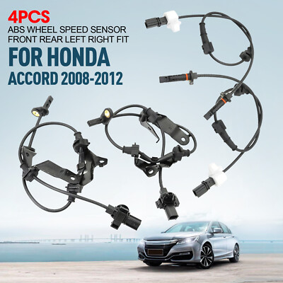 4Pcs For HONDA ACCORD 2008-2012 ABS Wheel Speed Sensor Set Front