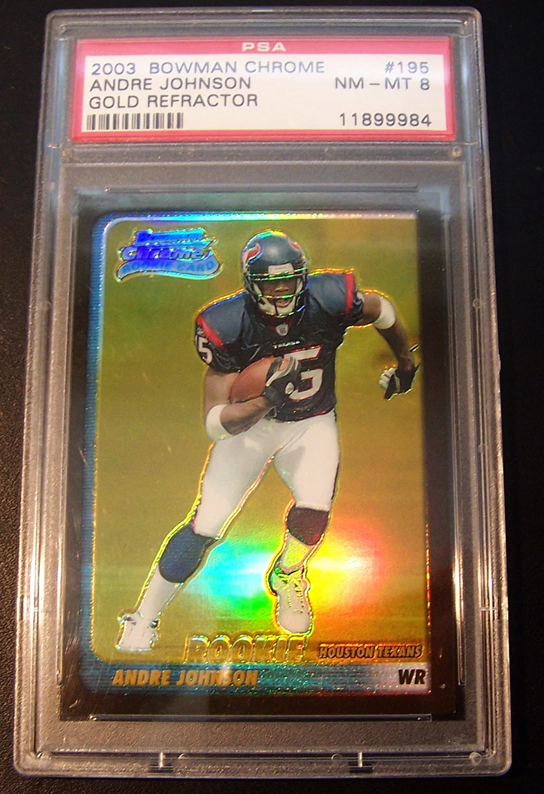 Andre Johnson Bowman Chrome #195 Gold Refractor