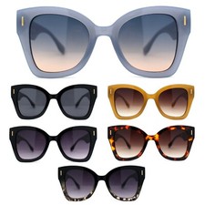 Womens Oversize Butterfly Thick Horn Rim Plastic Sunglasses