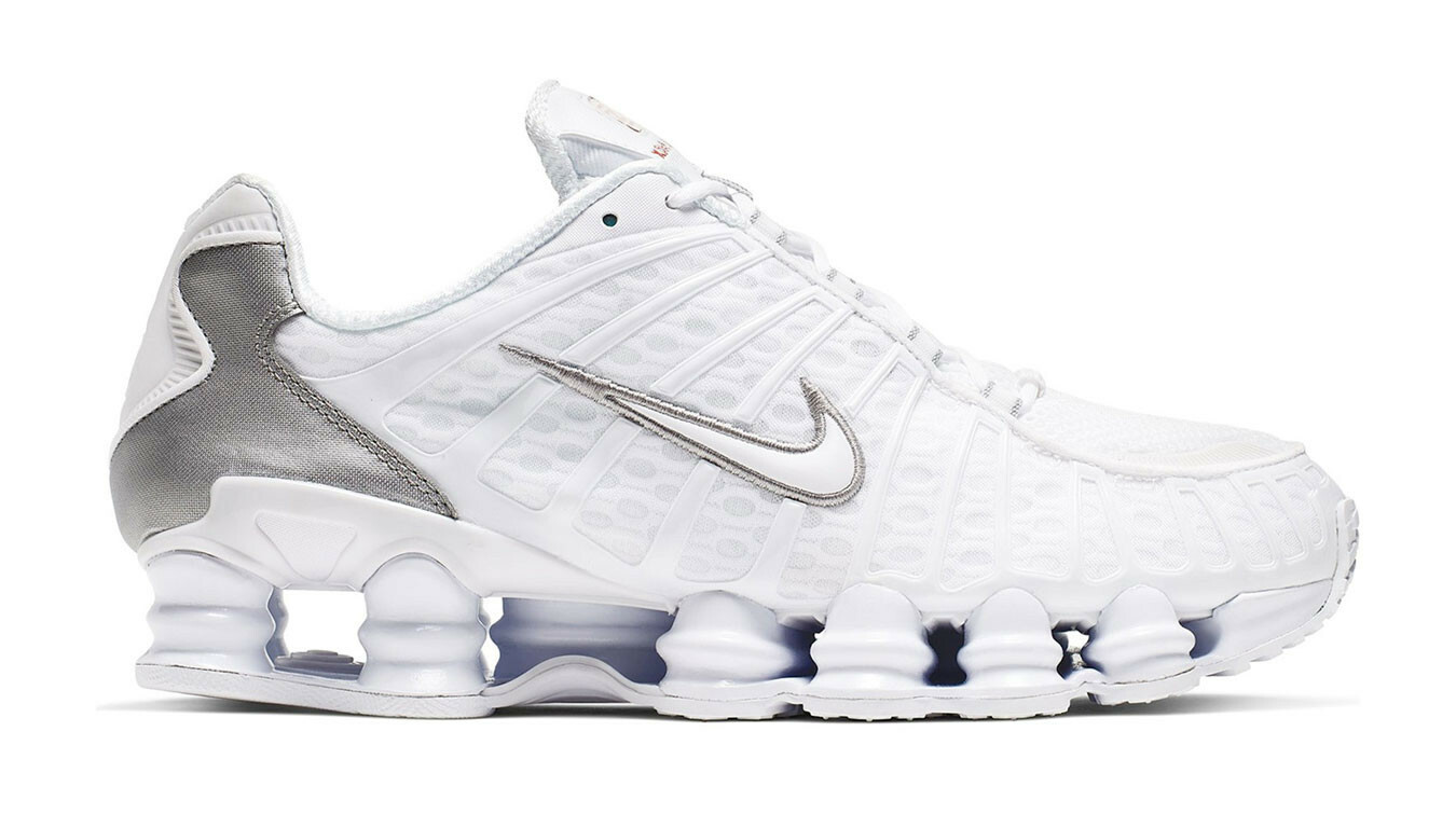 mens nike shox tl white