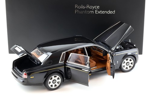 1:18 Kyosho Rolls Royce Phantom EWB distancia entre ejes extendida 2012 negro diamante - Imagen 4 de 5