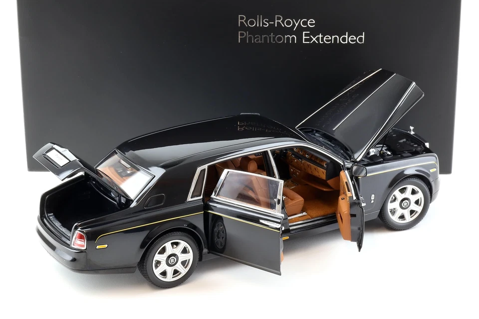 1:18 Kyosho Rolls Royce Phantom Ewb Esteso Wheelbase 2012 Diamond Nero - Immagine 4 di 4