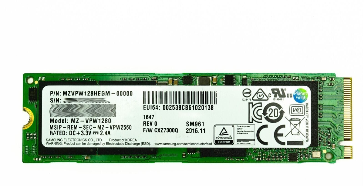 ✔️ HP Solid State DRIVE 128GB MZ-VPV1280 MZVPV128HDGM-00000