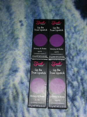 Lot 4  Sleek Makeup Make Up True Colour Lipstick - Shimmy & Shake #792