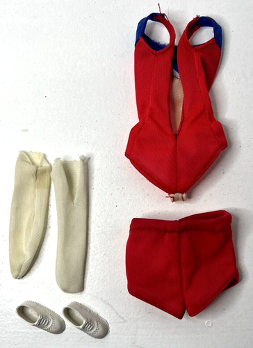 VTG 1975 Barbie Olympic Gold Medal Outfit 7413 Leotard Shorts Sneakers No Doll - Picture 2 of 14