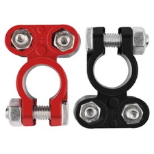 2 Car Battery Terminal Connector Top Post Positive Negative Heavy Duty Universal