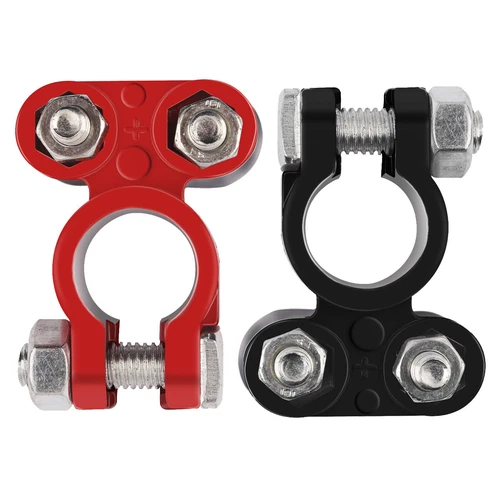 2 Car Battery Terminal Connector Top Post Positive Negative Heavy Duty Universal