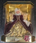 1996 VINTAGE HAPPY HOLIDAYS BARBIE W/RARE GREEN EYES W/FREE SHIPPING