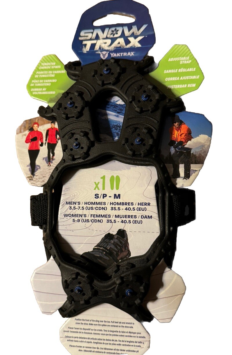SALOMON Yaktrax Snow Trax Ice Traction per Scarpe Stivali S M Donna 5 9 Uomo 3 5 7 5 NUOVO