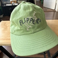 New Flipper's Logo Adult Green Graphic Baseball Cap Hat One Size Made In USA