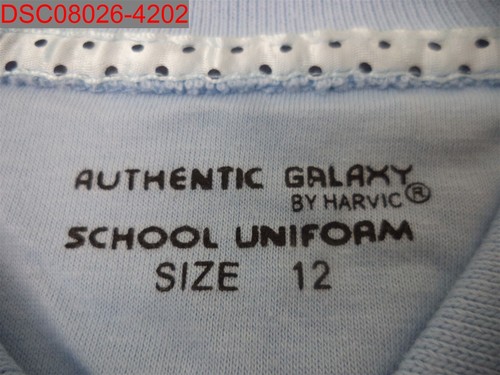 Qty=2 Galaxy by Harvic Girls Lt. Blue Uniform Polo Shirt 12 786935002981 - Picture 4 of 9