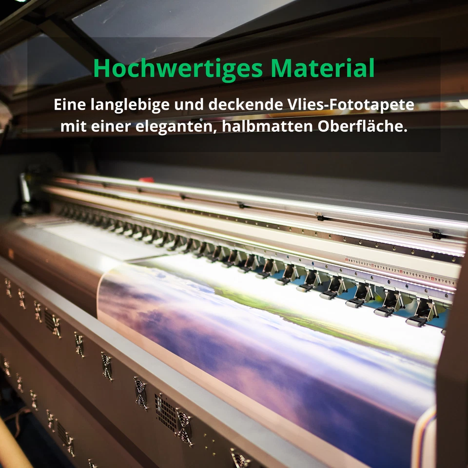 Fototapete Blätter grün Pflanzen Beton Retro Wohnzimmer VLIES TAPETE + KLEISTER - Bild 4 von 4