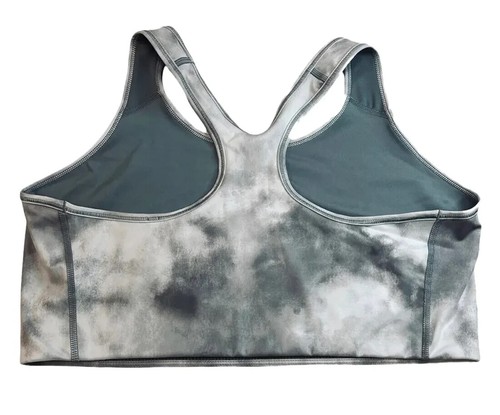 NEW! Nike [3X] Swoosh Yoga Bra Women's Plus Size, Smoke Grey/White DJ2744-084 - Picture 2 of 2