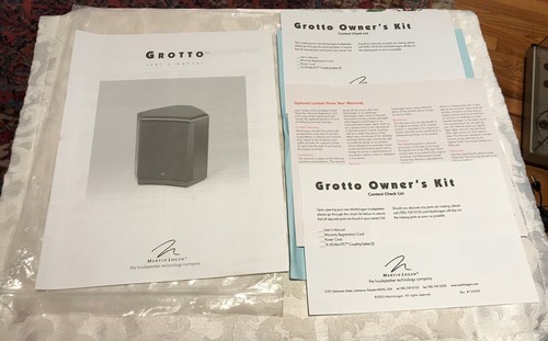 MARTIN LOGAN GROTTO SUBWOOFER USER'S MANUAL - Picture 2 of 6