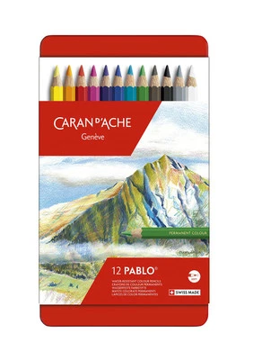Caran D'ache 12 Color Pablo Set 666.312 NEW