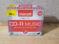 MAXELL 10 Pack CD-R Max Data Music 80 Minutes 700 MB Compact Disc New Sealed