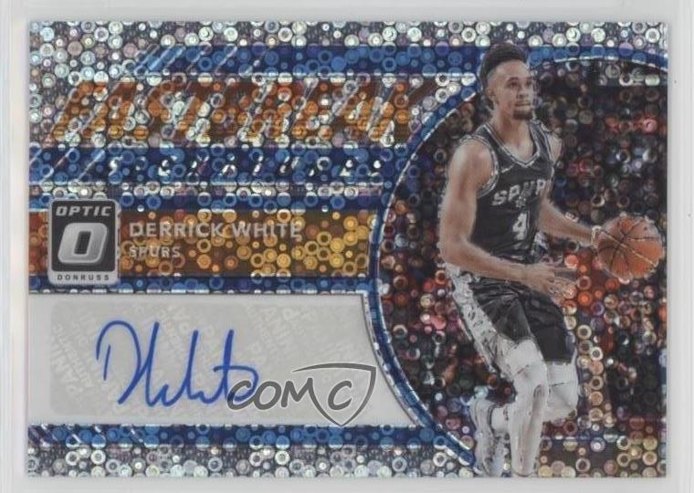 2017 Panini Donruss Optic Fast Break Signatures Derrick White #FB-DWT Auto 7tg