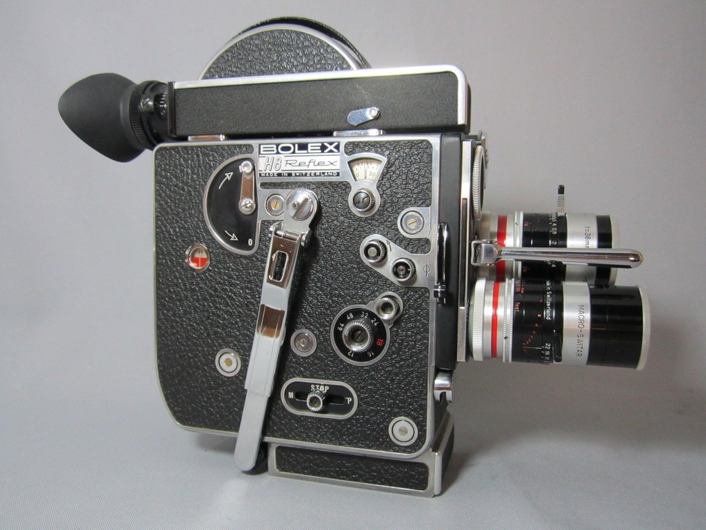 BOLEX REX-4 H8 REFLEX 8MM MOVIE CAMERA, KERN MACRO-SWITAR PRESET C