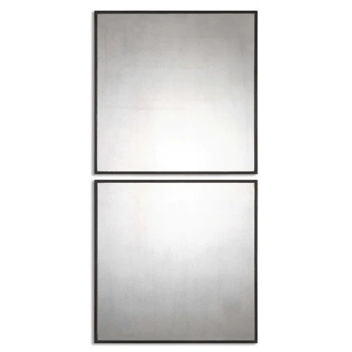 Matty Squares - 23.5 inch Square Mirror (Set of 2) - 23.5 inches wide by 1 - Picture 1 of 8