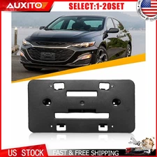 Fit 2019-2025 Chevrolet Malibu: Front Bumper License Plate Holder Black 1-10X