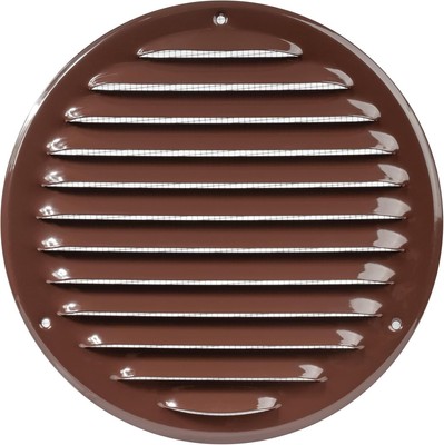 Vent Systems 6'' Soffit Cover - Brown - Round Air Louver 6'', 