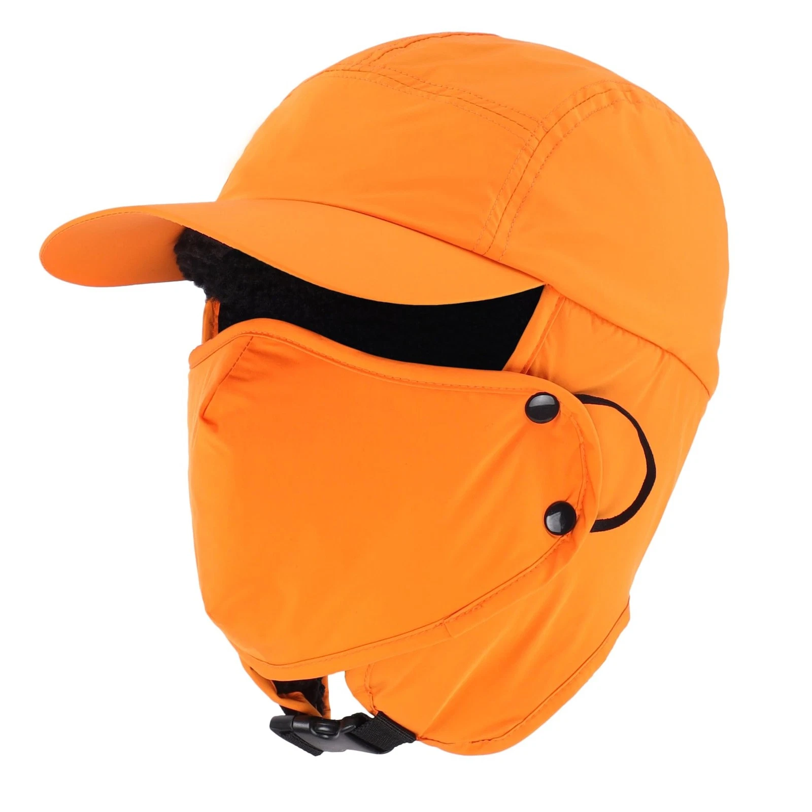 UPF50+ Waterproof Mens Earflaps Winter Hat Fleece Lined Trooper Trapper Hat f...