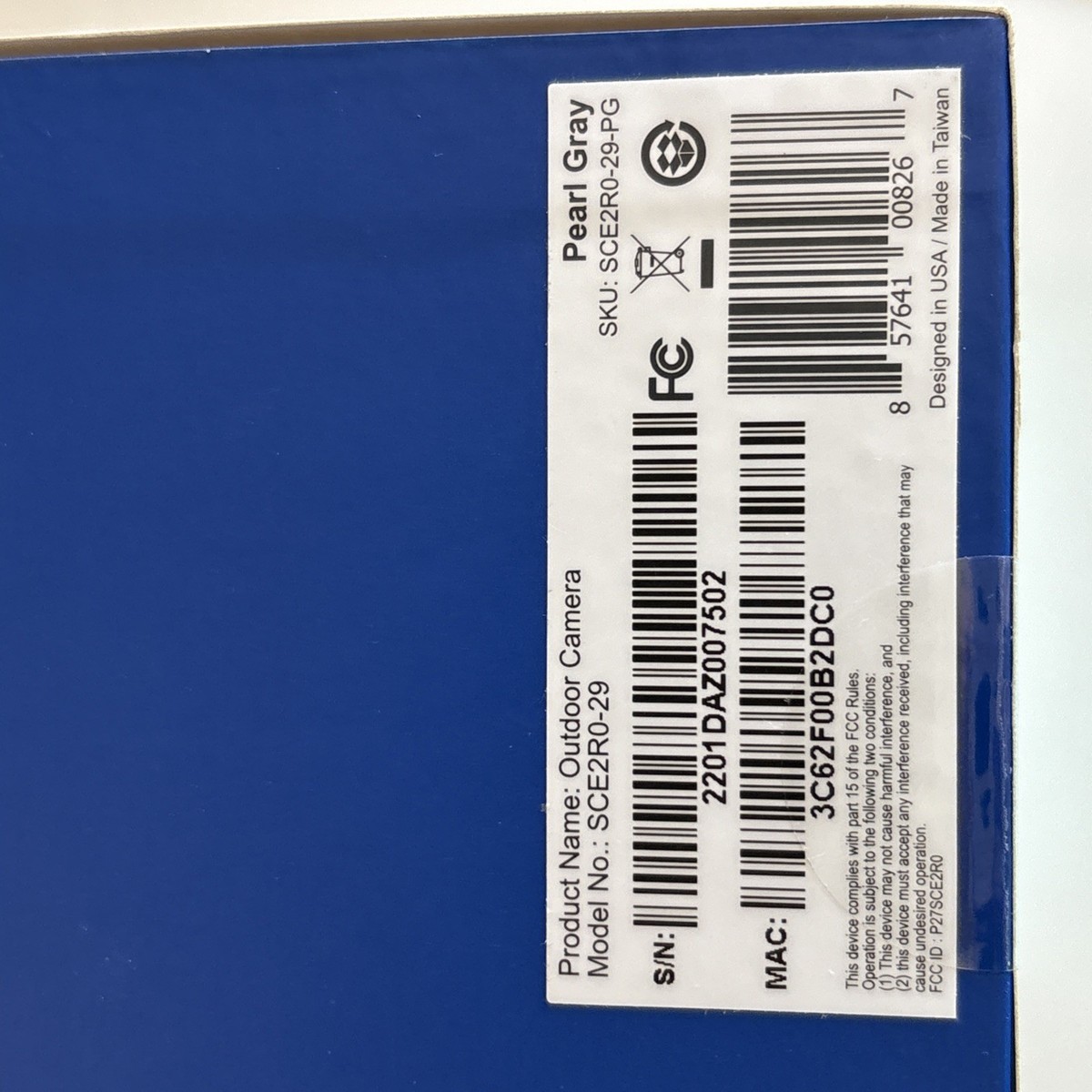 Blue ADT Outdoor Security Camera SCE2R0-29 3 sensor Smart Home Hub