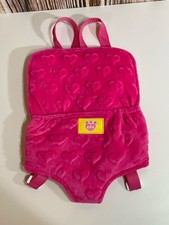 Build A Bear BAB Workshop Pink Hearts Carrier Backpack Adjustable Straps Toy EUC