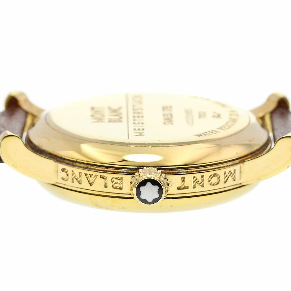 Montblanc Meisterstuck 7003 36mm Gold Case Watch for Men - Black