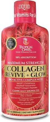 Tropical Oasis Liquid Collagen Glow for Women & Men | 5000mg VERISOL Collagen