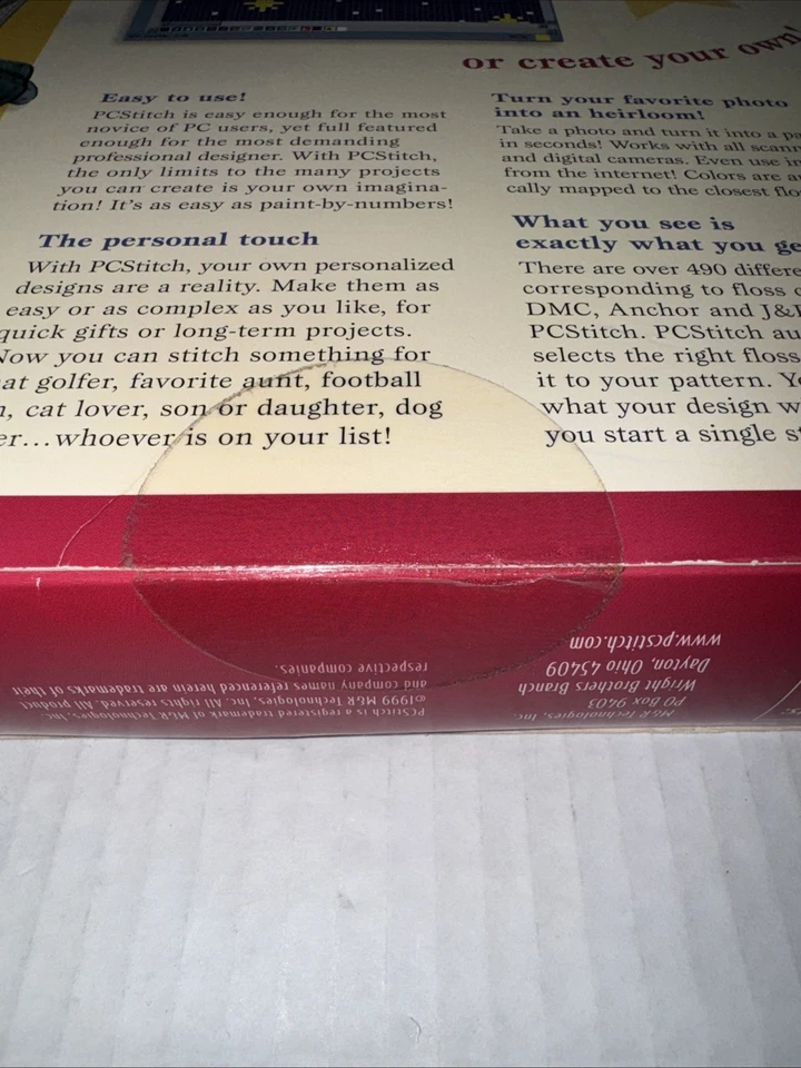 PC Stitch Cross-Stitch Pattern Design Software Version 5 New Sealed - Image 3 of 4