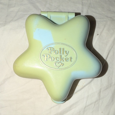 Bluebird Polly Pocket Star Compact Doll Playset w/ 1'' Mini Doll, 1995 Plastic